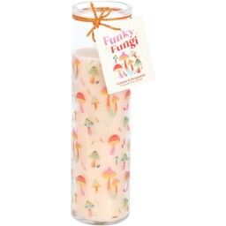 Funky Fungi Mushroom Print Jar Tube Candle - Lemon and Bergamot - thumbnail 2