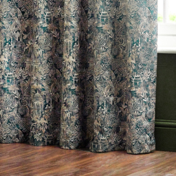 Set of 2 Bengal Chenille Eyelet Curtains - Wedgewood / 168cm / 137cm - thumbnail 3