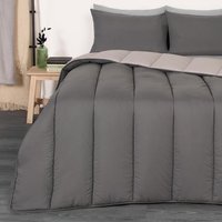 Coverless 10.5 Tog Soft Duvet Set - Silver / 15cm / Single - thumbnail 1