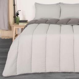 Coverless 10.5 Tog Soft Duvet Set - Silver / 15cm / Single - thumbnail 2