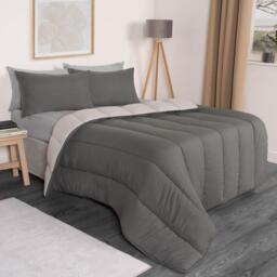 Coverless 10.5 Tog Soft Duvet Set - Silver / 15cm / Single - thumbnail 5
