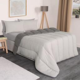 Coverless 10.5 Tog Soft Duvet Set - Silver / 15cm / Single - thumbnail 3