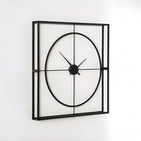 Trinity 105cm Dia Black Finish Wall Clock - Black