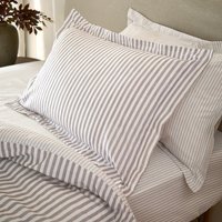 Hebden Melange Stripe Pillowcase Pair - Mauve