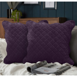 Premium Cotton Velvet Luxury Cushion - Purple - thumbnail 4