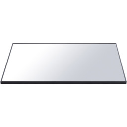 Mirror Modern Rectangular Design with Aluminium Frame - Black - thumbnail 4