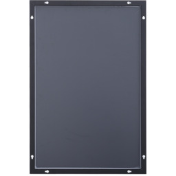 Mirror Modern Rectangular Design with Aluminium Frame - Black - thumbnail 3