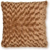 Fur Supersoft Rose Posy Cushion - Brown