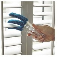 Triple Brush Head Blind Cleaning Tool with 3 Washable Microfibre Sleeves - Blue