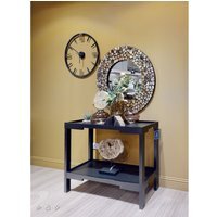 Kent 70cm Dia Round Black Metal Wall Clock - Black