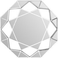 Glitzy Large Square Wall Mirror - Silver