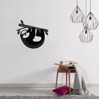 Slothy  Wall Art Metal Decorative Object - Black - Black - thumbnail 1