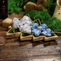 Lost in the Forrest Enamel Tree Wooden Bowl Mango Wood - Dark Green - thumbnail 2