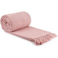 Honeycomb Throw - Blush Pink / 127cm / 152cm