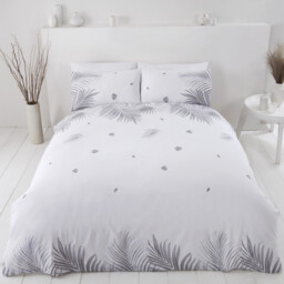 PH Tropics Floral Polycotton Duvet Set With Pillowcase - Silver Grey / Single - thumbnail 2