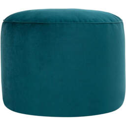icon Natalia Velvet Armchair Bean Bag with Pouffe - Teal - thumbnail 3