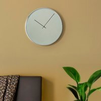 Baillie 40cm Dia Chrome and Mirror Wall Clock - Silver