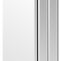 MirrorOutlet Dorney All Glass Double Framed Mirror 90 x 60cm - All glass - thumbnail 3