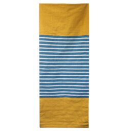 Indian Cotton Rug Yellow Blue Home Yoga Decor - Blue - thumbnail 5