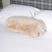 Sheepskin Lumbar Cushion - Beige - image 1