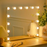 Large-Size Hollywood Vanity Mirror - Silver - image 1