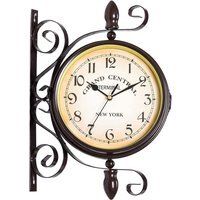 Classic European Retro Double-Sided Wall Clock - Black - thumbnail 1