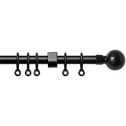 Exenteable Metal Curtain Pole 13-16mm - Black / 150 - 280 cm - thumbnail 2