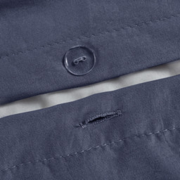 Soft Touch Plain Microfibre Duvet Cover and Pillowcase Set - Navy  / King - thumbnail 3