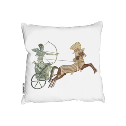 Pharaoh On War Chariot Outdoor Cushion - Brown / Machine washable / 60cm - thumbnail 2