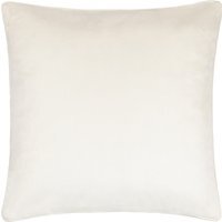 Malans Cut Velvet Piped Cushion - Milk / 80 Feather 20 Polyester