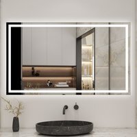 Bathroom LED Mirror with Socket Bluetooth Speaker - White / 17.9kg / 120cm - image 1