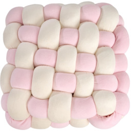 Soft Woven Seat Cushion - Cream and Pink - thumbnail 5
