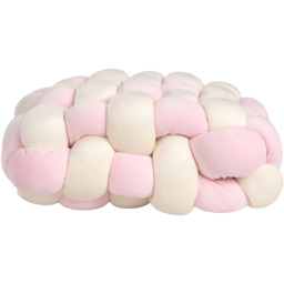 Soft Woven Seat Cushion - Cream and Pink - thumbnail 4