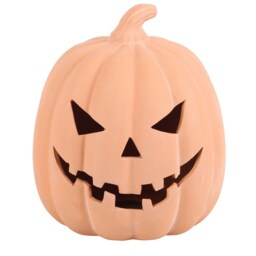 Timeless Terracotta Pumpkin Ornament For Halloween Decor - Brown - thumbnail 3