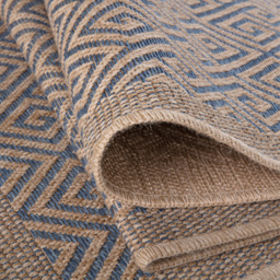 Nature Collection Circle Geometric Outdoor Rug - Blue - thumbnail 3