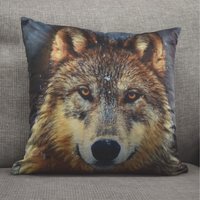 Twilight Wolf Cushion Cover (43x43) - Multi