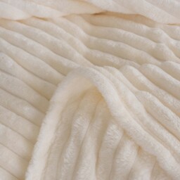 Snug Soft Chunky Ribbed Cord Plush Throw Blanket - Ivory / 150x200 - thumbnail 2