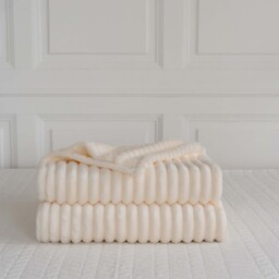 Snug Soft Chunky Ribbed Cord Plush Throw Blanket - Ivory / 150x200 - thumbnail 5