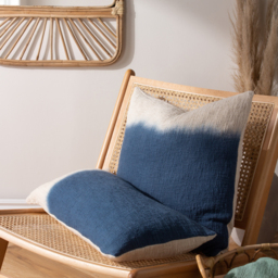 Mizu Rectangular Dip Dye Cushion 30 x 65cm - Ink / Feather - thumbnail 5