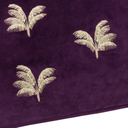 Guilded Palms Embroidered Cushion - Plum / 80 Feather 20 Polyester - thumbnail 4