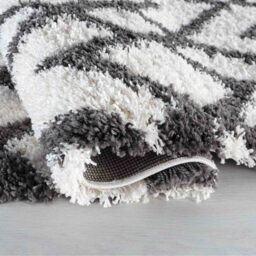 Moroccan Berber Shaggy Rugs Living Room Ikat Design - Dark Cream / 200x290 cm Rectangle - thumbnail 3