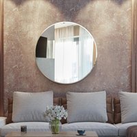 MirrorOutlet Bevelled Classic Design Round Mirror 110 x 110cm - Clear