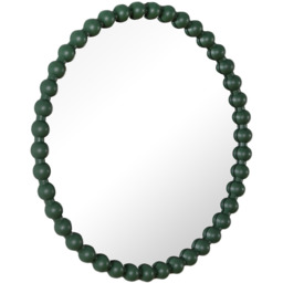 Como Large Round Beaded Wall Mirror 90x90cm - Matt Green - thumbnail 4