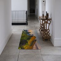 Scottish highlands, United Kingdom Designer Runner Rug - Green - thumbnail 1