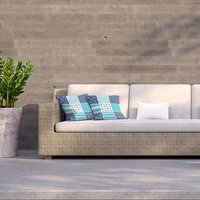 Nautical Tiles Outdoor Cushion - Blue / 60cm - image 1