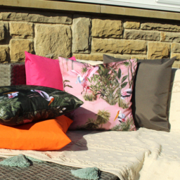 Jungle Marshes Outdoor Cushion Cover - Blush / 43cm - thumbnail 4