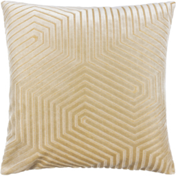 Evoke Cut Velvet Cushion - Ivory / 55cm / Polyester - thumbnail 2