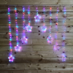 Premier 1.2m Christmas Star Rainbow LED V Curtain Lights - Rainbow - thumbnail 4