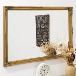MirrorOutlet Antique Design Gold Beaded Mirror 102 x 72cm - Gold - thumbnail 4