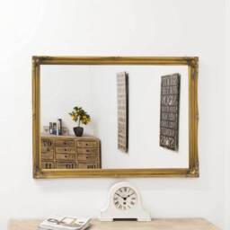 MirrorOutlet Antique Design Gold Beaded Mirror 102 x 72cm - Gold - thumbnail 3